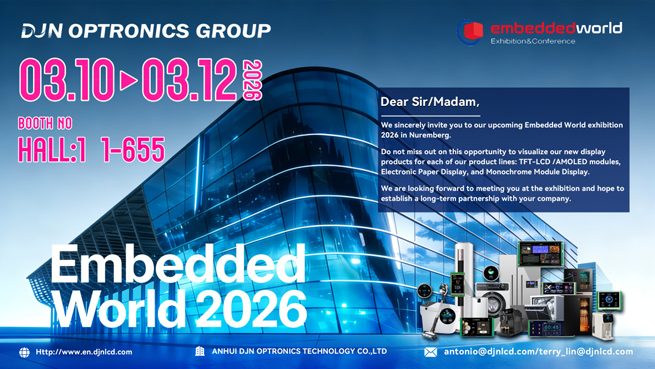 djn will be attending embedded world 2026 from march 10th to 12th stay tuned for updates