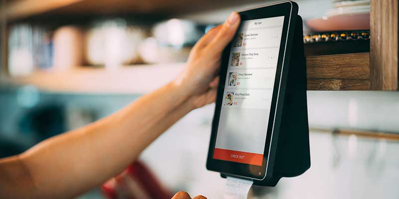 Self-Service Ordering Kiosk Display